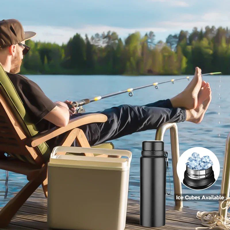  Temp Guard Stainless Steel 1L Thermal Water Bottle + Temperature Display 