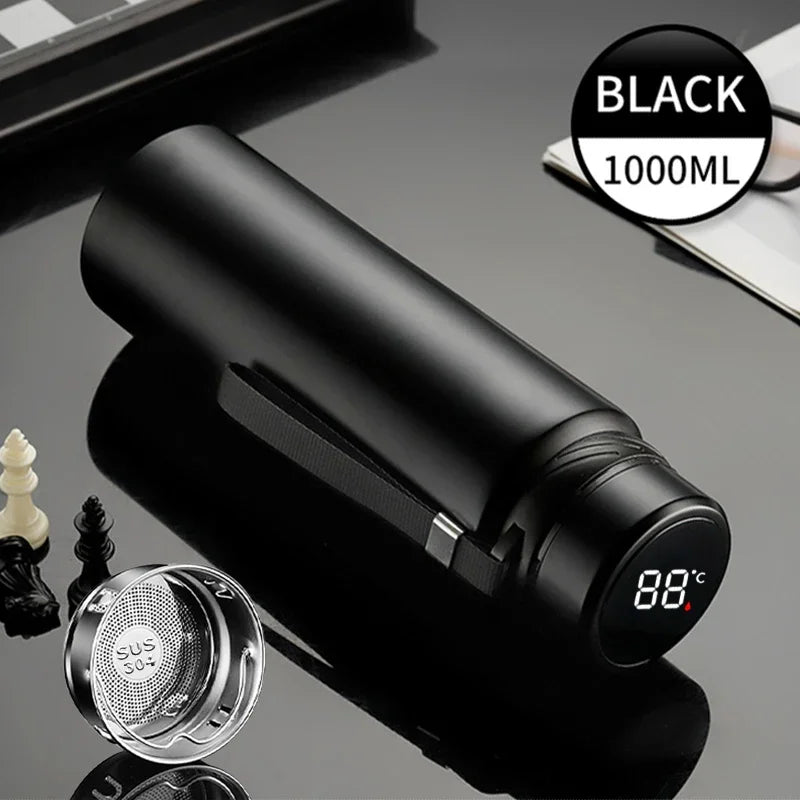  Temp Guard Stainless Steel 1L Thermal Water Bottle + Temperature Display 