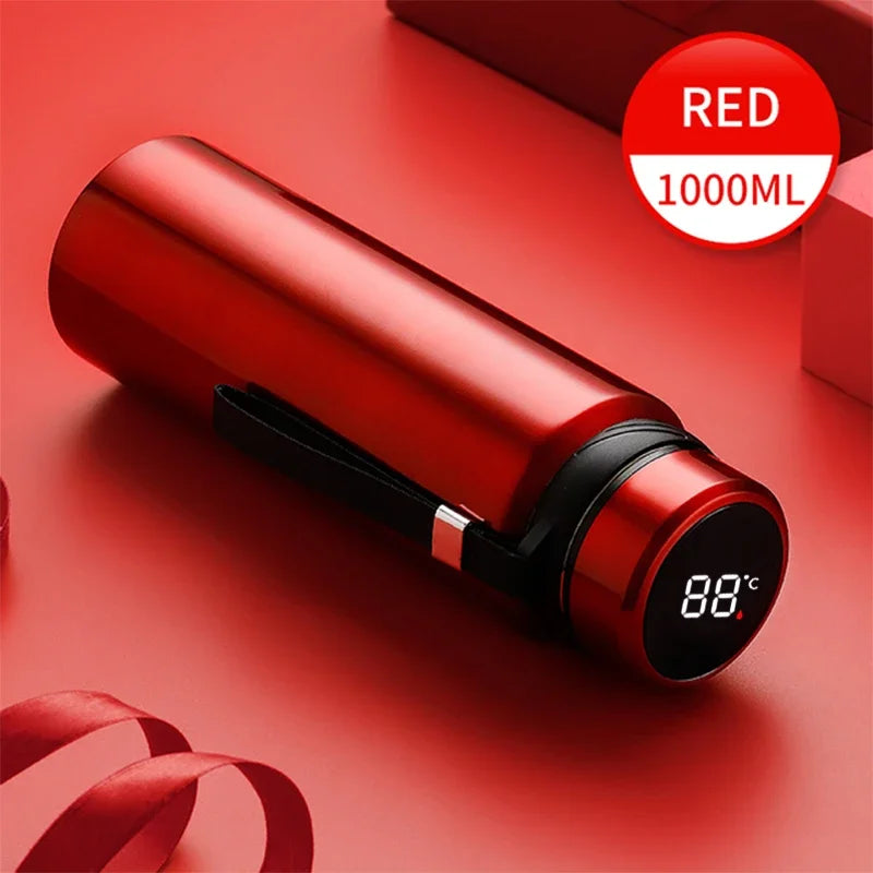  Temp Guard Stainless Steel 1L Thermal Water Bottle + Temperature Display 